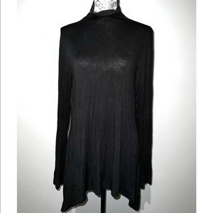 INC International Concepts Mesh-sleeve turtleneck top